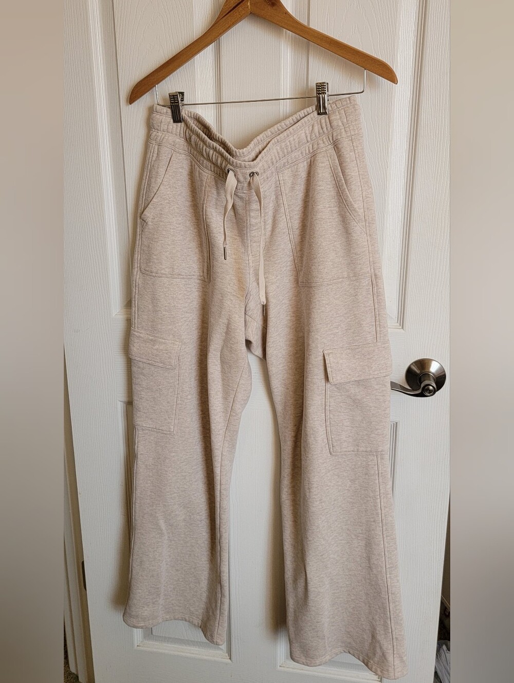 Calvin Klein Neutral Beige Drawstring Cargo Pants